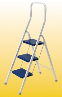 Thüga Klapptritt 3-stufig (Stufen rot oder blau) mit hohem Sicherheitsbügel