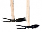 Gartenhäckchen geschmiedet, 2 Zinken/Breitblatt