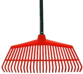 Kunststoff-Laubbesen Aktion mit Holzstiel