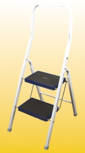 Thüga Klapptritt 2-stufig mit Antirutsch-Belag und hohem Sicherheitsbügel